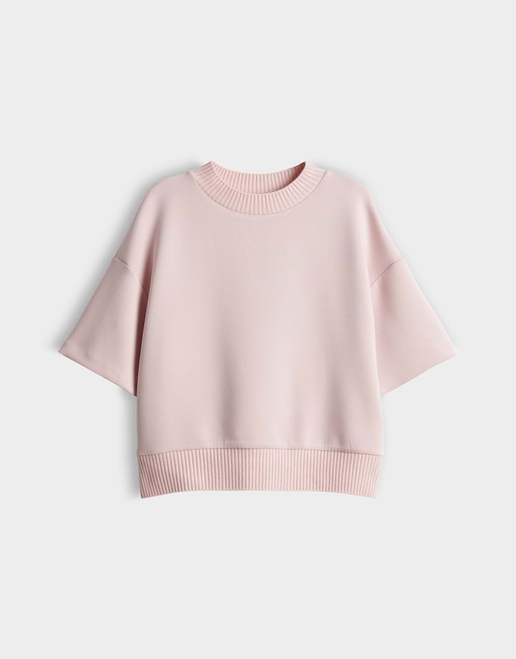 Opus - Weiches Sweatshirt mit Strickbündchen Regular Fit - Galita