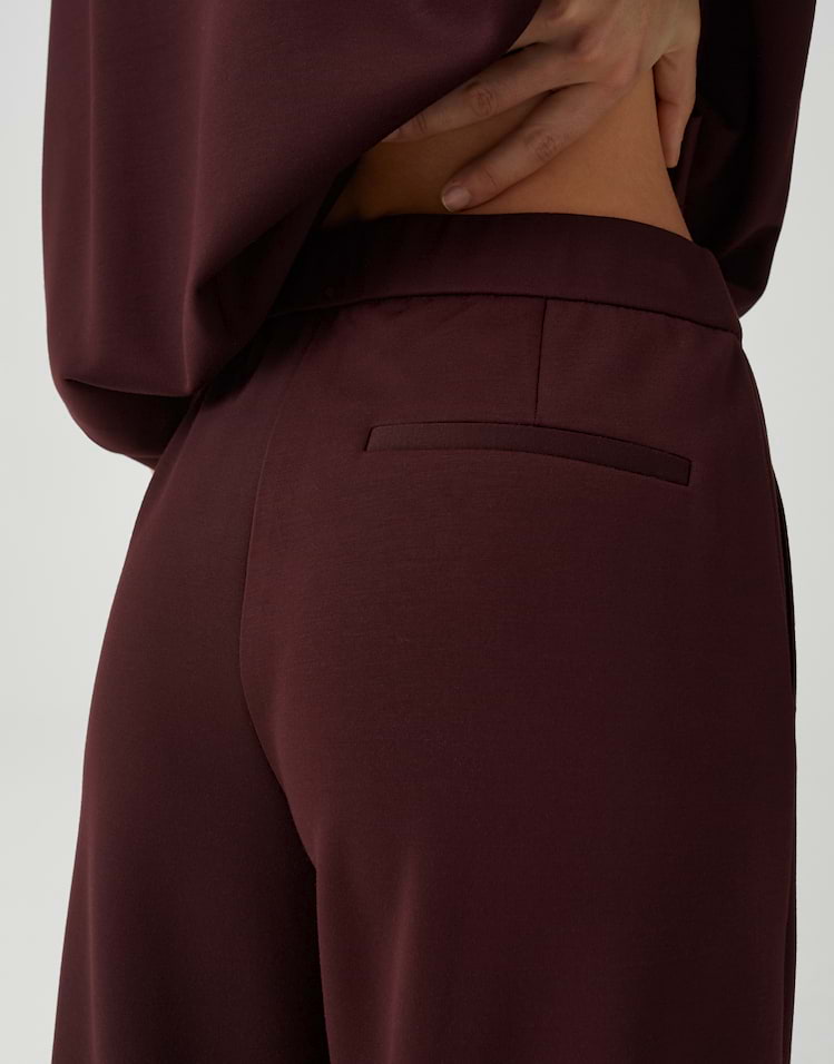 Opus - Wide Jogpants aus Baumwoll- Modal Mix - Melane chill