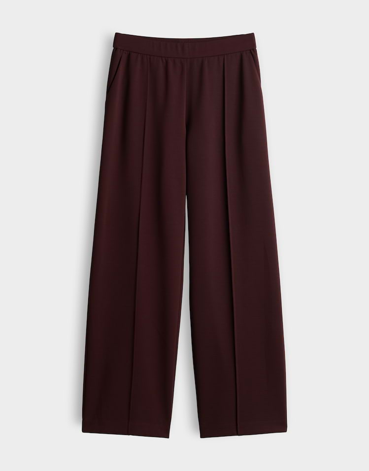 Opus - Wide Jogpants aus Baumwoll- Modal Mix - Melane chill