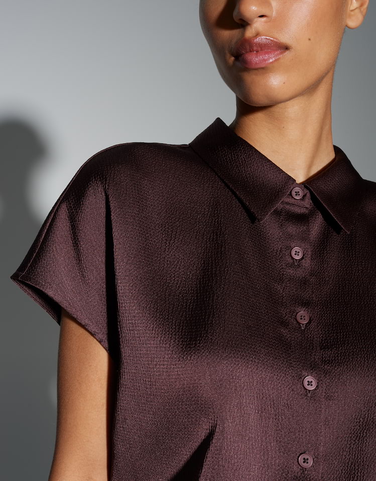 Opus -   Satin Jumpsuit mit Crashoptik - Mendie