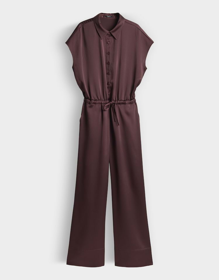 Opus -   Satin Jumpsuit mit Crashoptik - Mendie