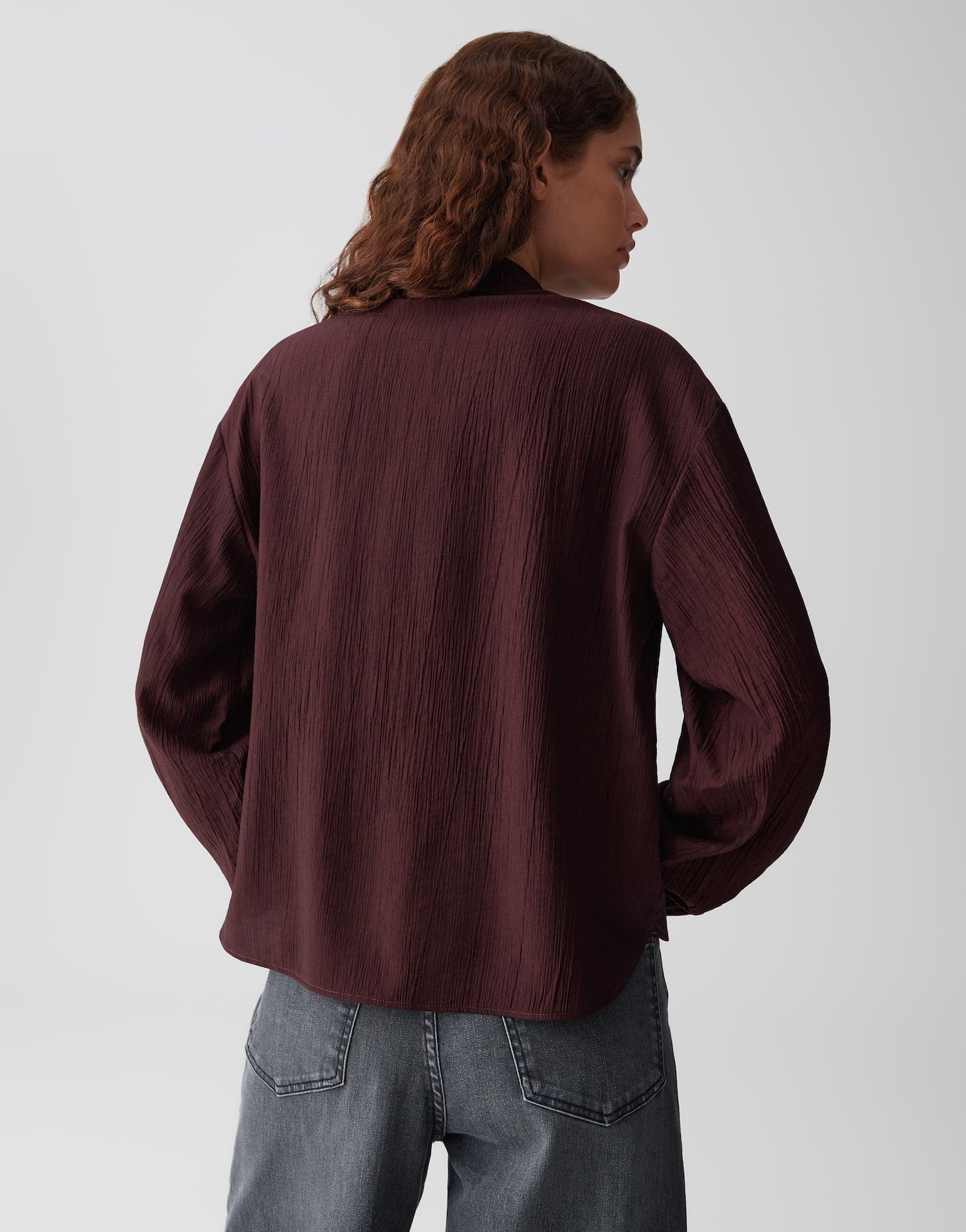 Opus - Schluppenbluse mit dezenter Crinkle Struktur - Fomantica