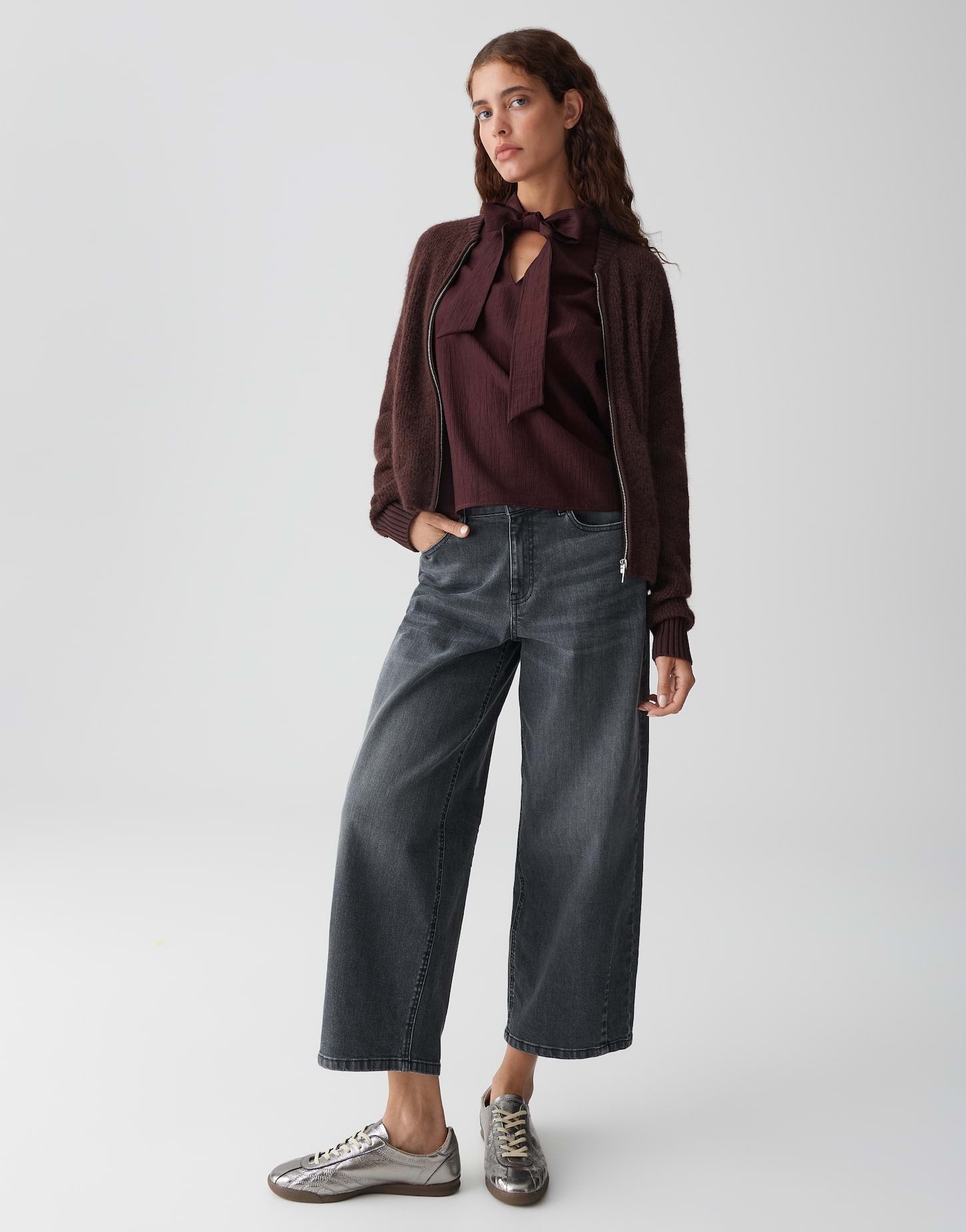 Opus - Schluppenbluse mit dezenter Crinkle Struktur - Fomantica