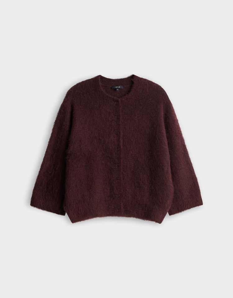 Opus - Cardigan aus flauschigem Effektgarn Slim Fit - Disille