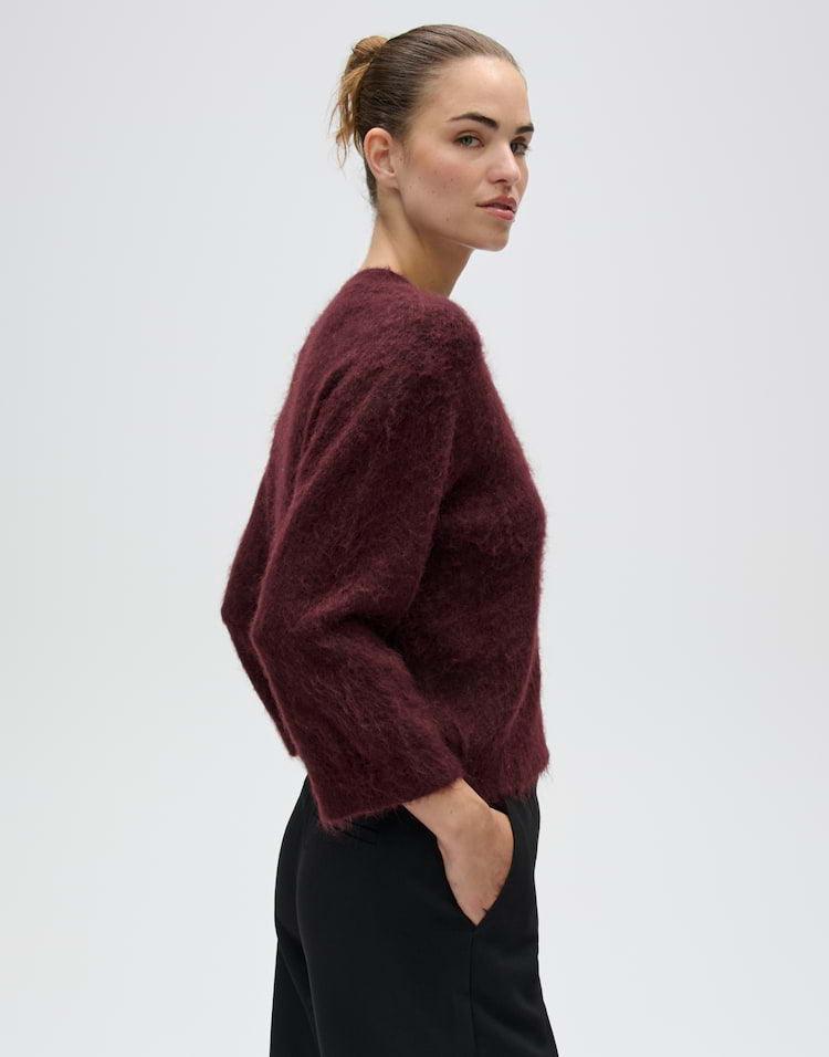 Opus - Cardigan aus flauschigem Effektgarn Slim Fit - Disille