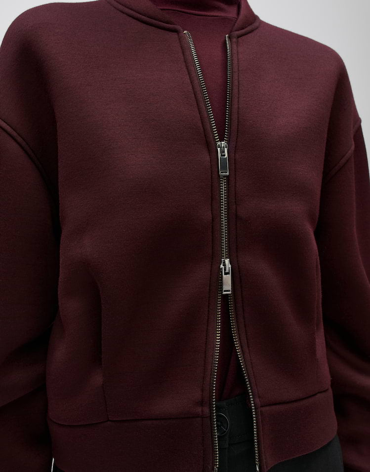 Opus - Sweatjacke im Blouson Stil Regular Fit - Gokila
