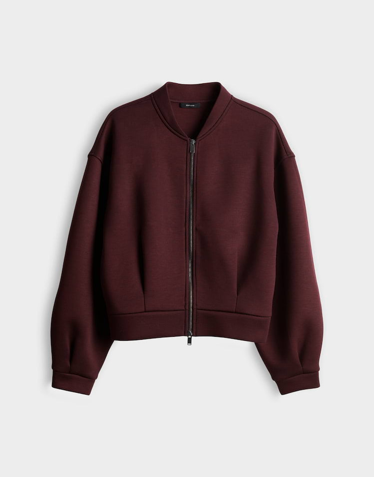 Opus - Sweatjacke im Blouson Stil Regular Fit - Gokila