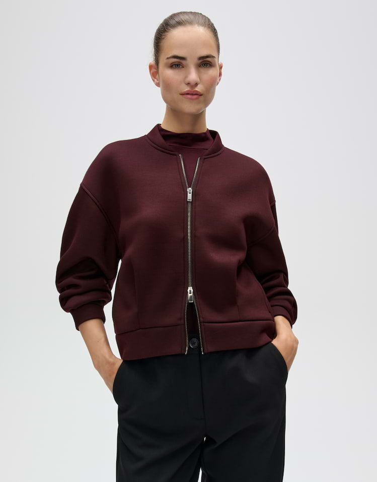 Opus - Sweatjacke im Blouson Stil Regular Fit - Gokila