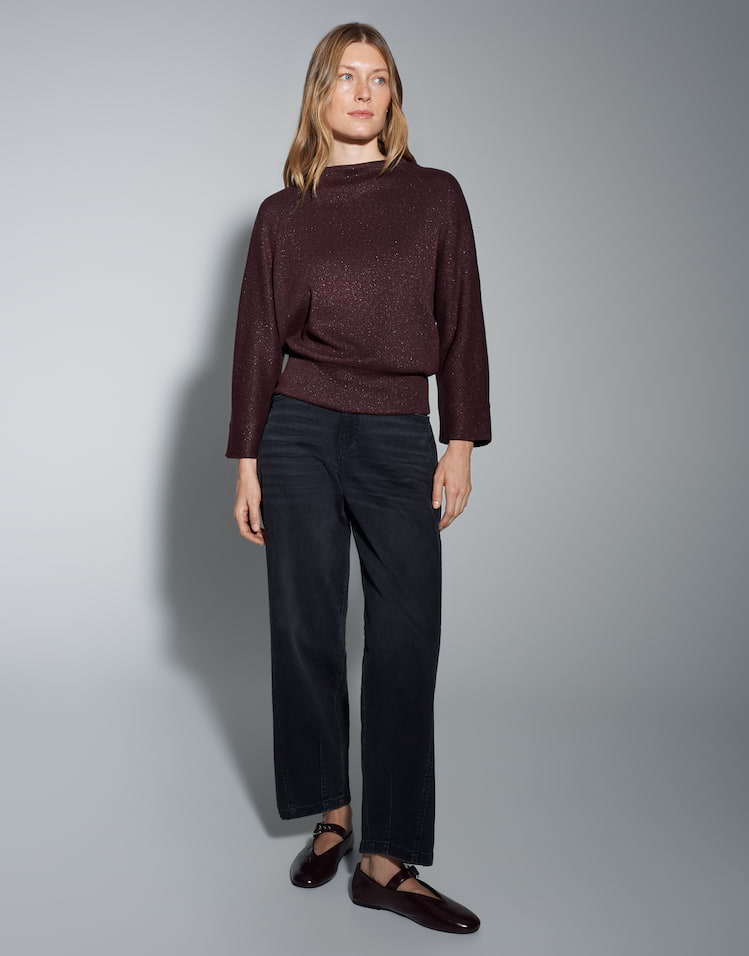 Opus -  Sweatshirt mit Glanz Effekt - Glantina