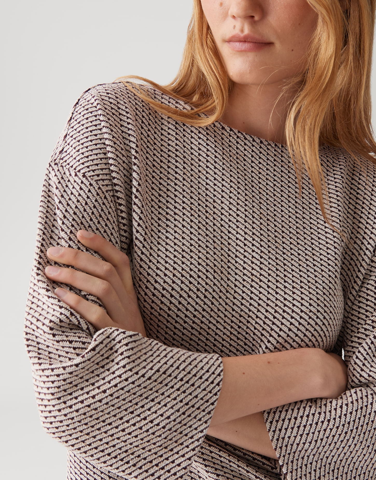 Opus - Sweatshirt mit zweifarbigem Fantasiemuster - Goman