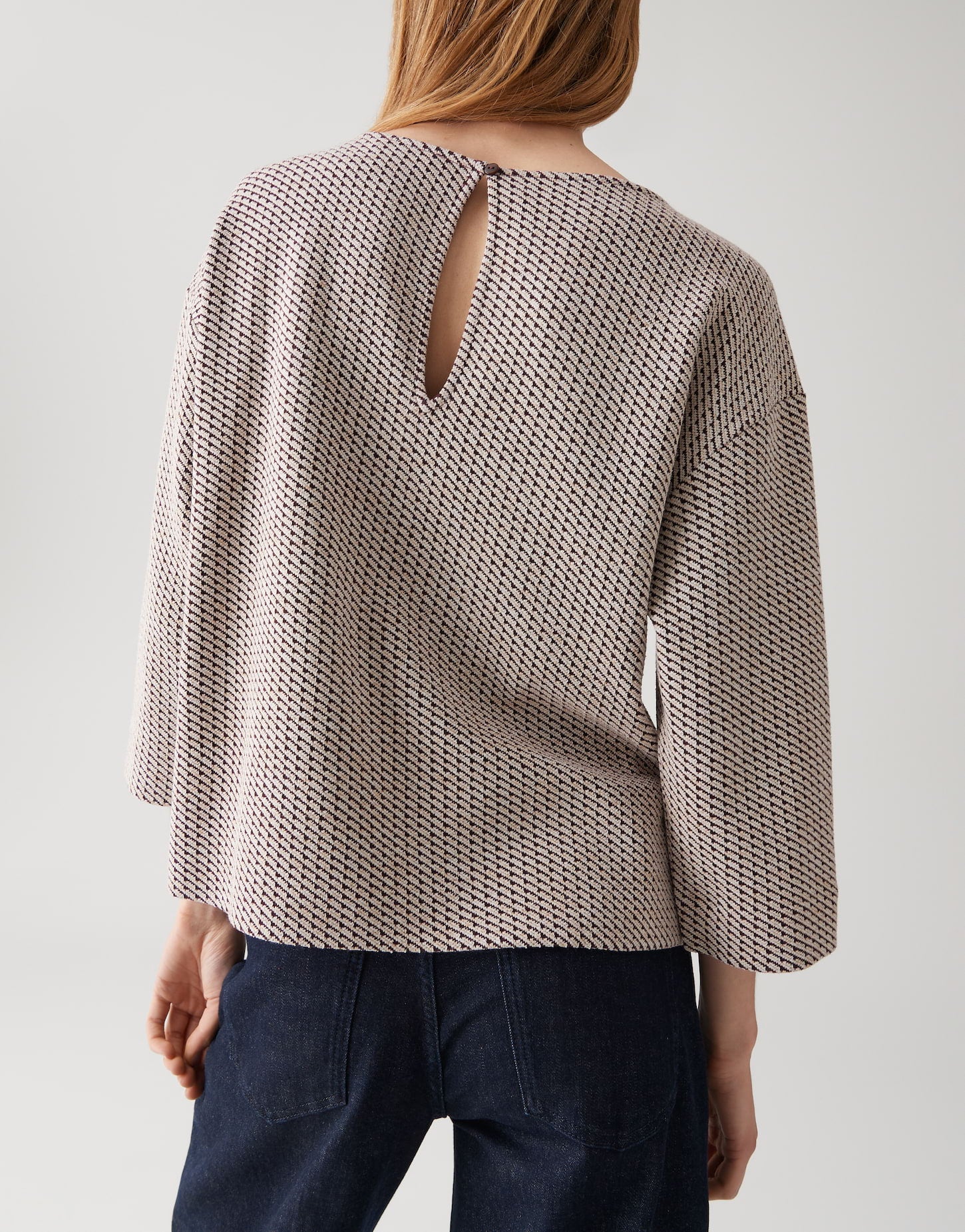 Opus - Sweatshirt mit zweifarbigem Fantasiemuster - Goman