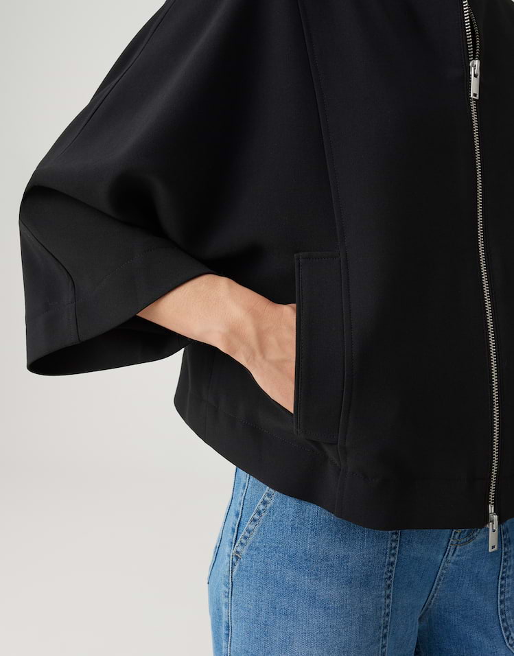 Opus - Kurzjacke im Cape Stil Loose Fit - Jalusi