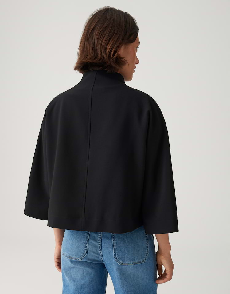 Opus - Kurzjacke im Cape Stil Loose Fit - Jalusi