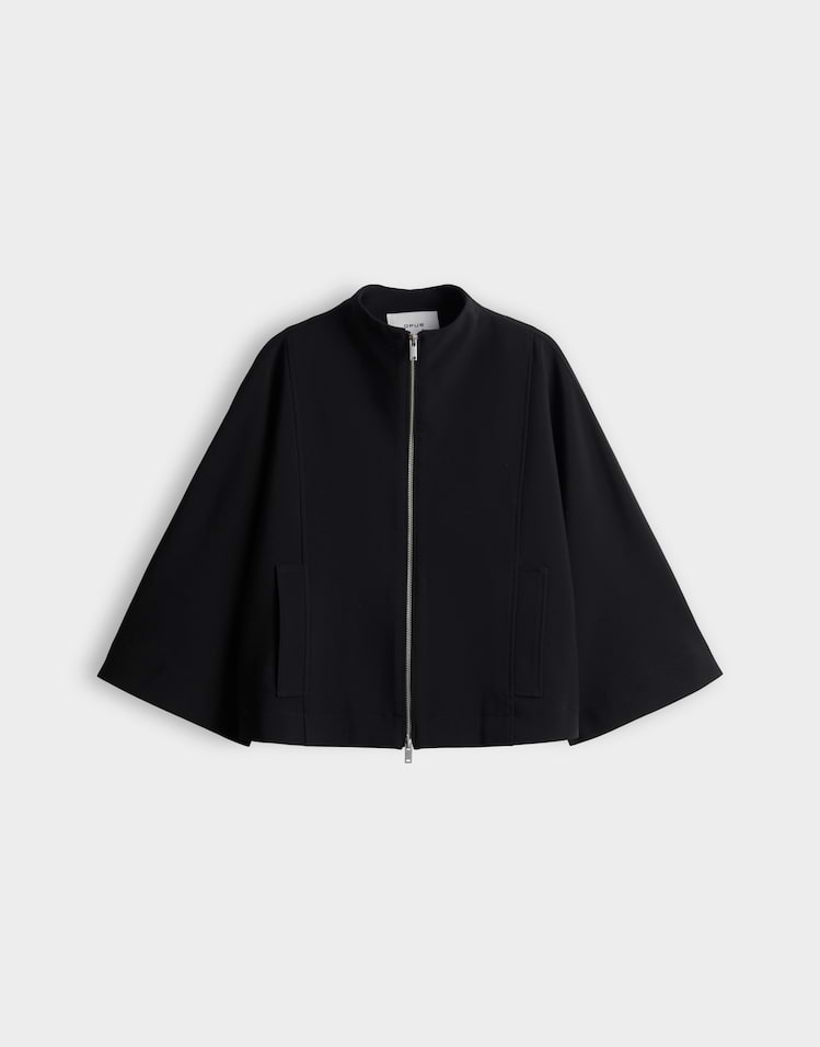 Opus - Kurzjacke im Cape Stil Loose Fit - Jalusi
