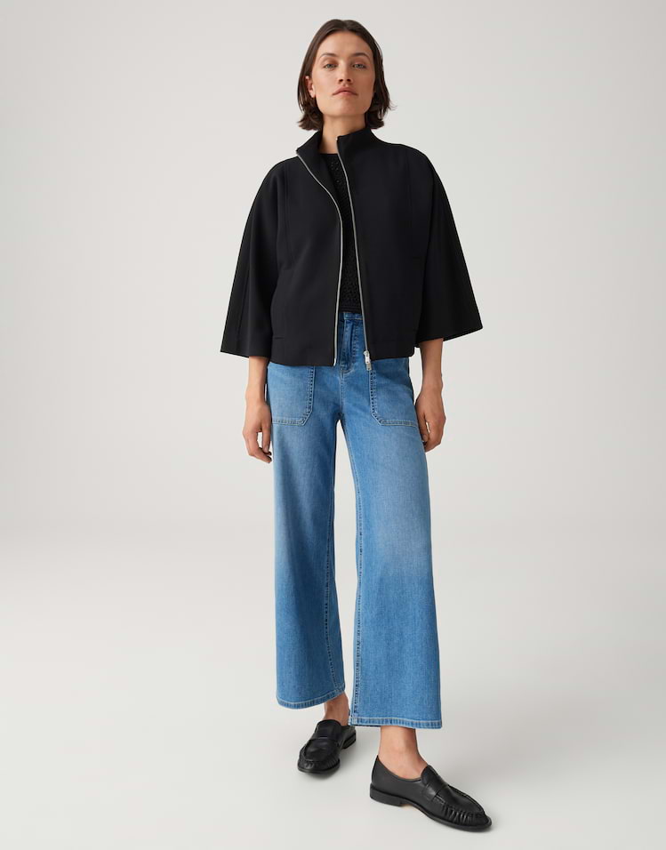 Opus - Kurzjacke im Cape Stil Loose Fit - Jalusi