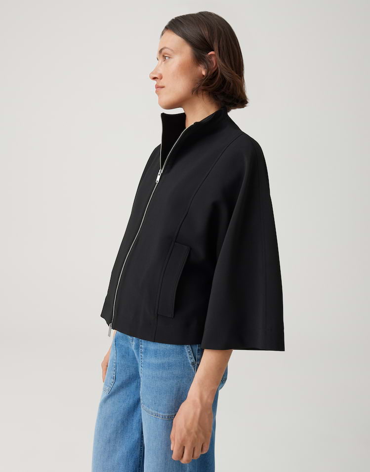 Opus - Kurzjacke im Cape Stil Loose Fit - Jalusi