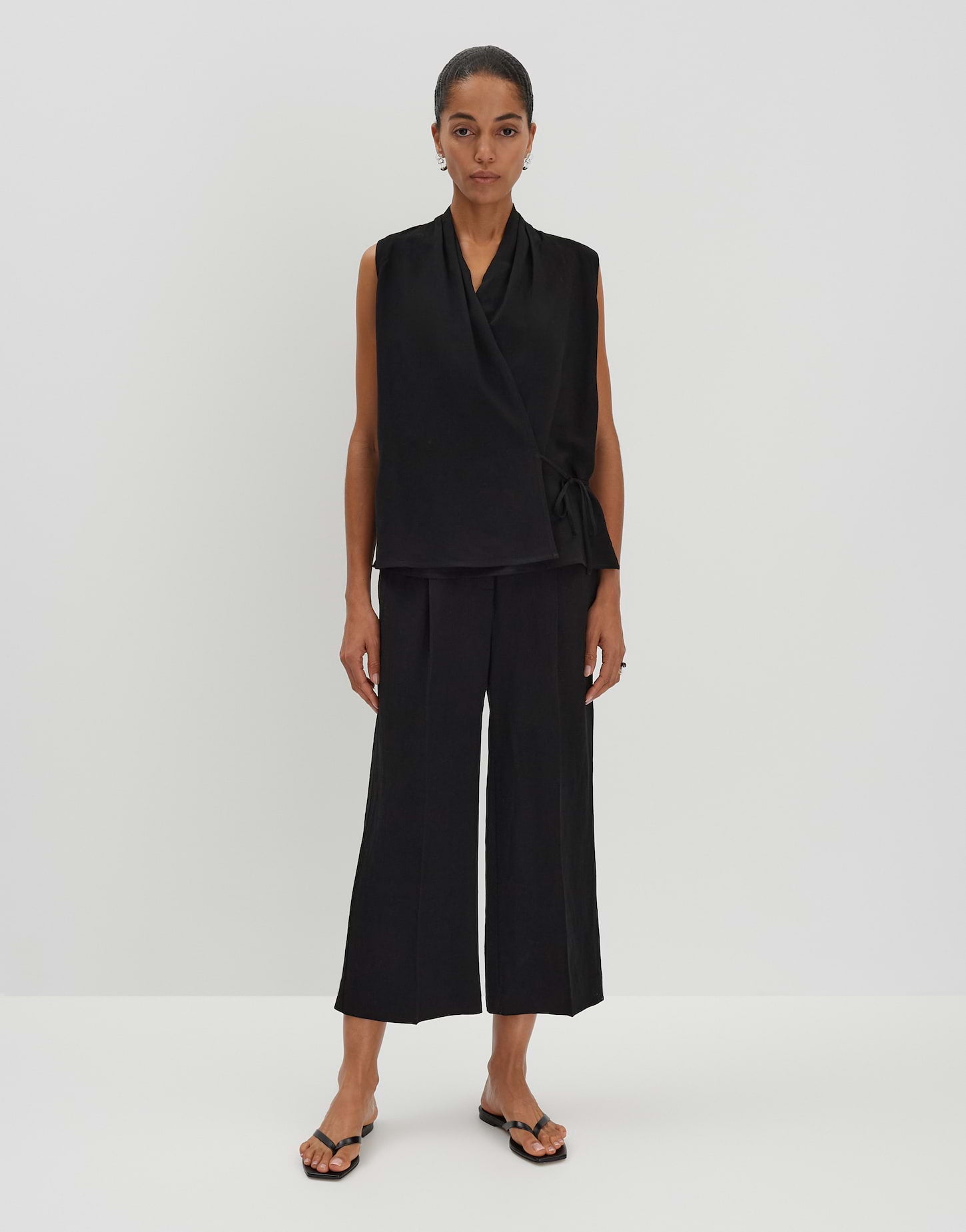 Someday - Stilvolle Culotte aus Viskose-Leinen-Mix - Celino