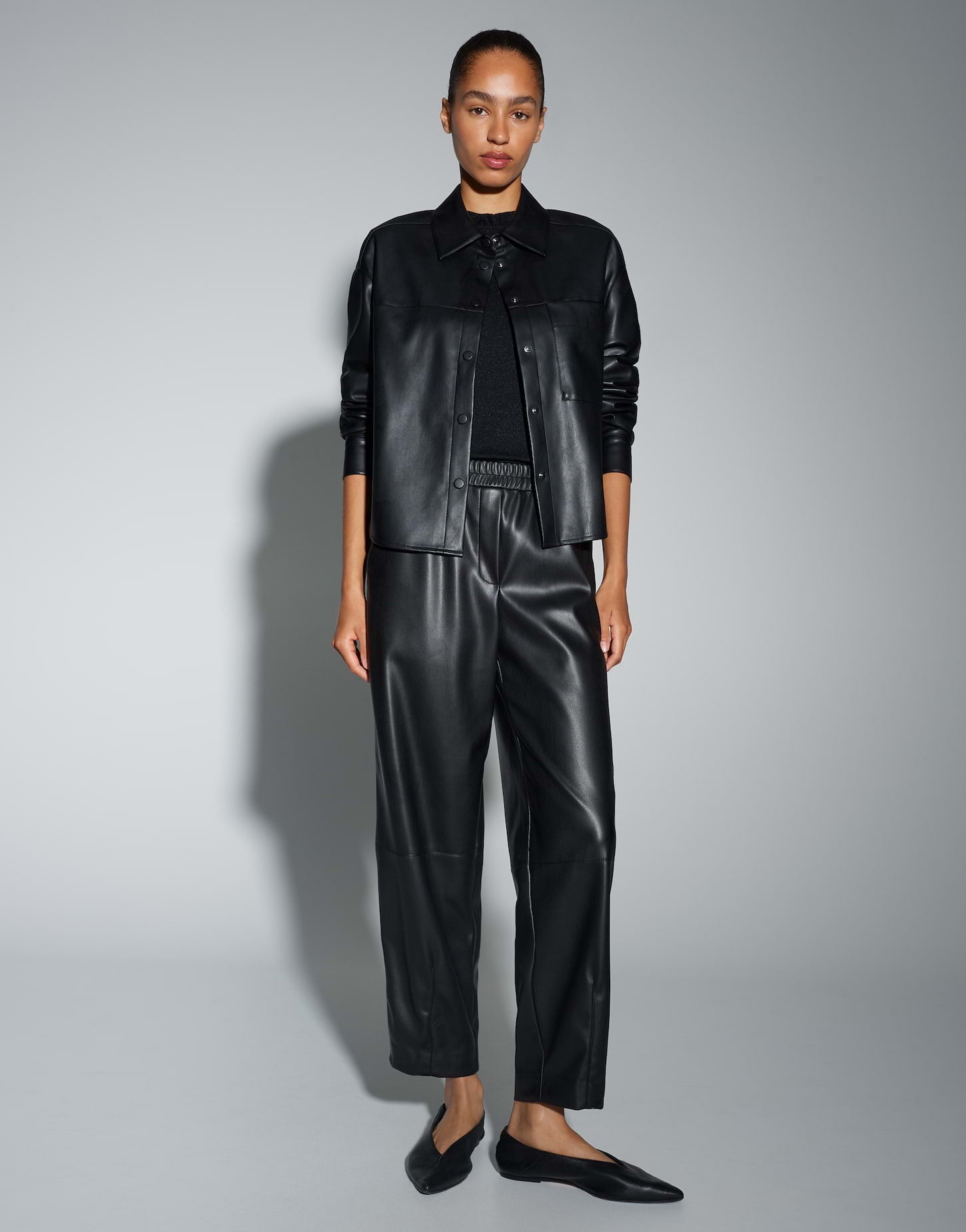 Opus - Hemdbluse in Lederoptik - Fedgy