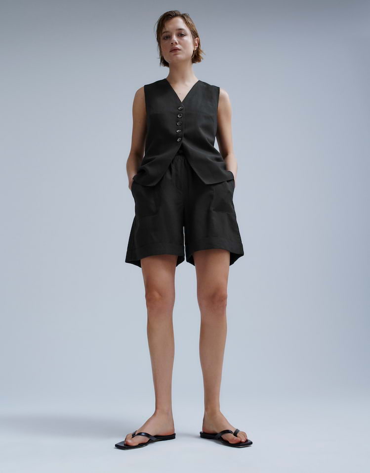 Opus - Short aus Viskose Leinenmix - Malotta Short