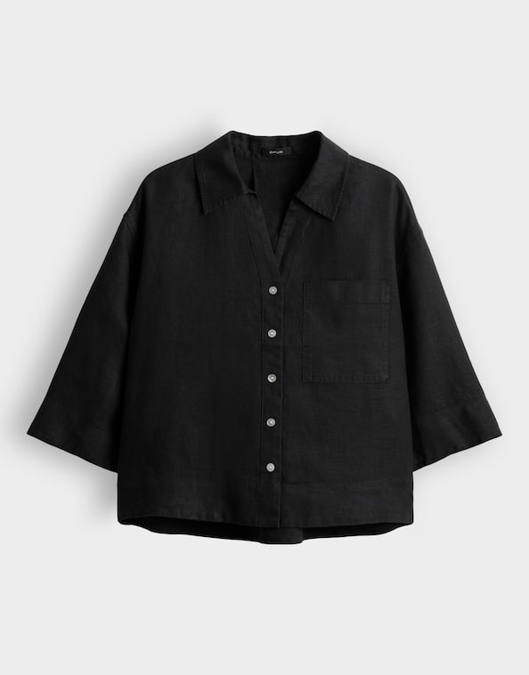 Opus - Hemdbluse aus reinem Leinen - Flippa