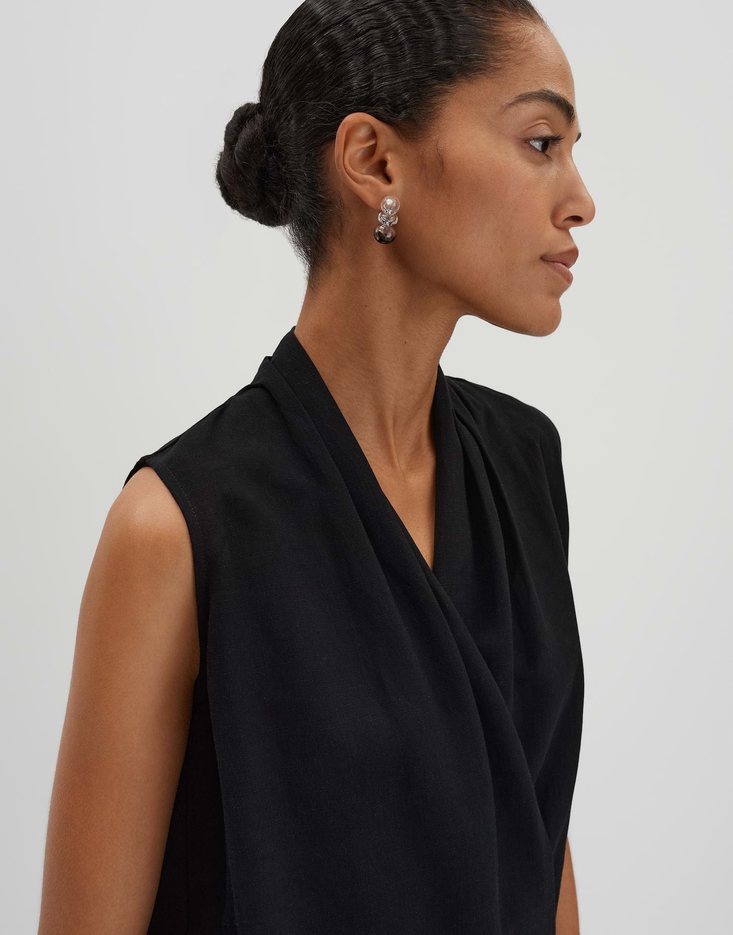 Someday - Elegante Wickelbluse aus Viskose-Leinen-Mix - Ziang