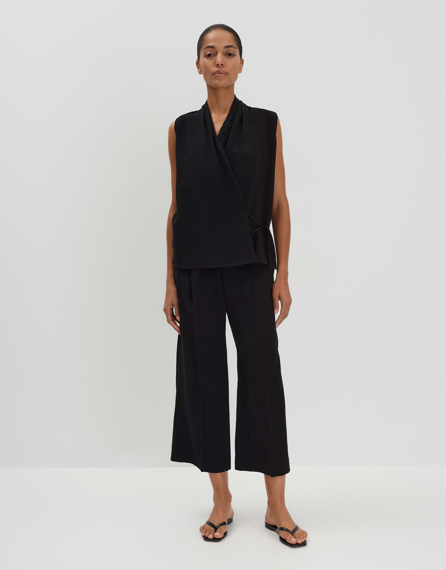 Someday - Elegante Wickelbluse aus Viskose-Leinen-Mix - Ziang
