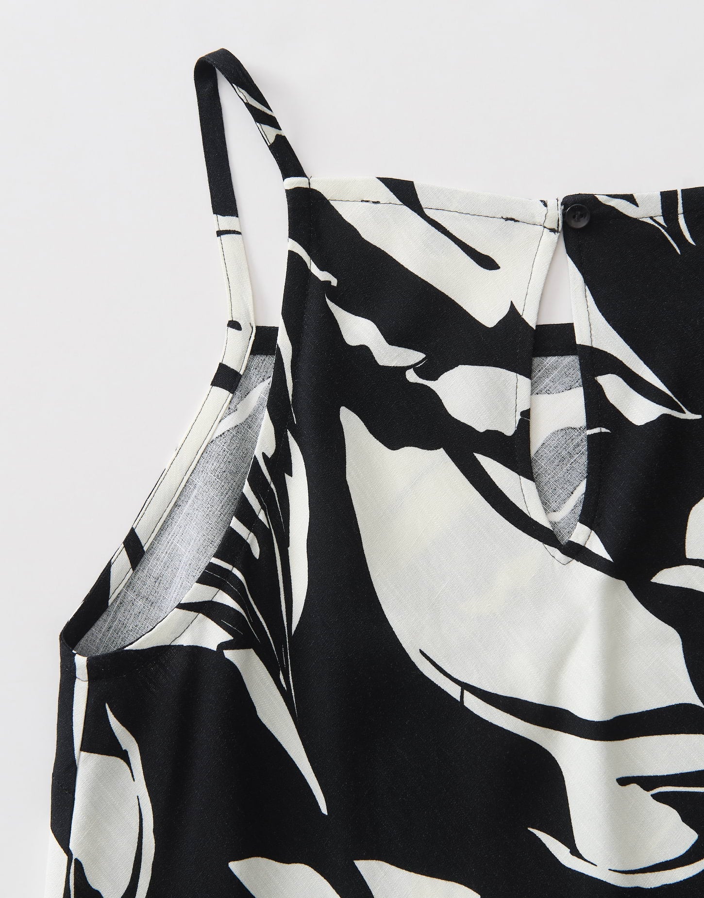 Someday - Printkleid aus Viskose Leinen Mix - Qualeza