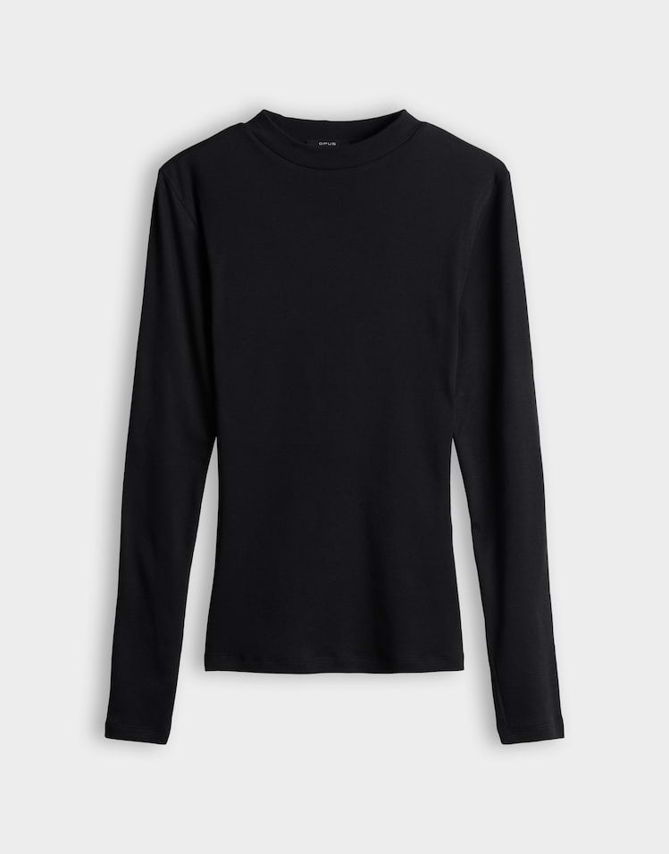 Opus - Slim Longsleeve aus Baumwoll-Model-Mix - Sylivia