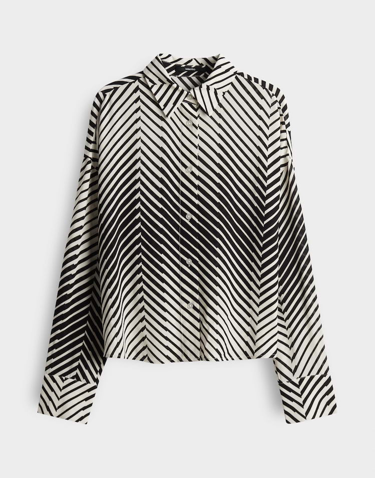 Someday - Printbluse mit abstrakten Fischgratmuster - Zerina