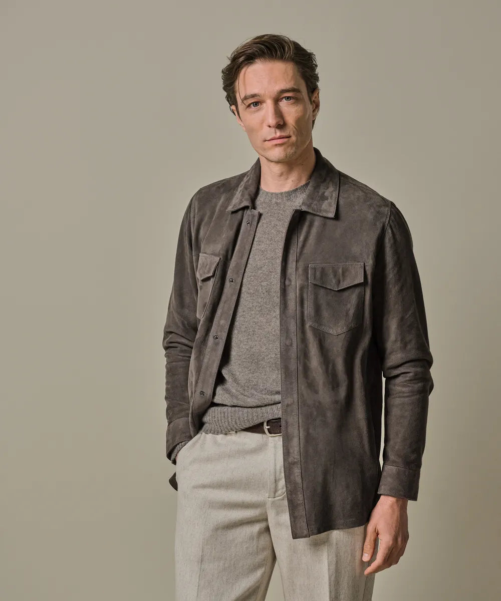 Profuomo - Stilvolles Overshirt aus Wildleder