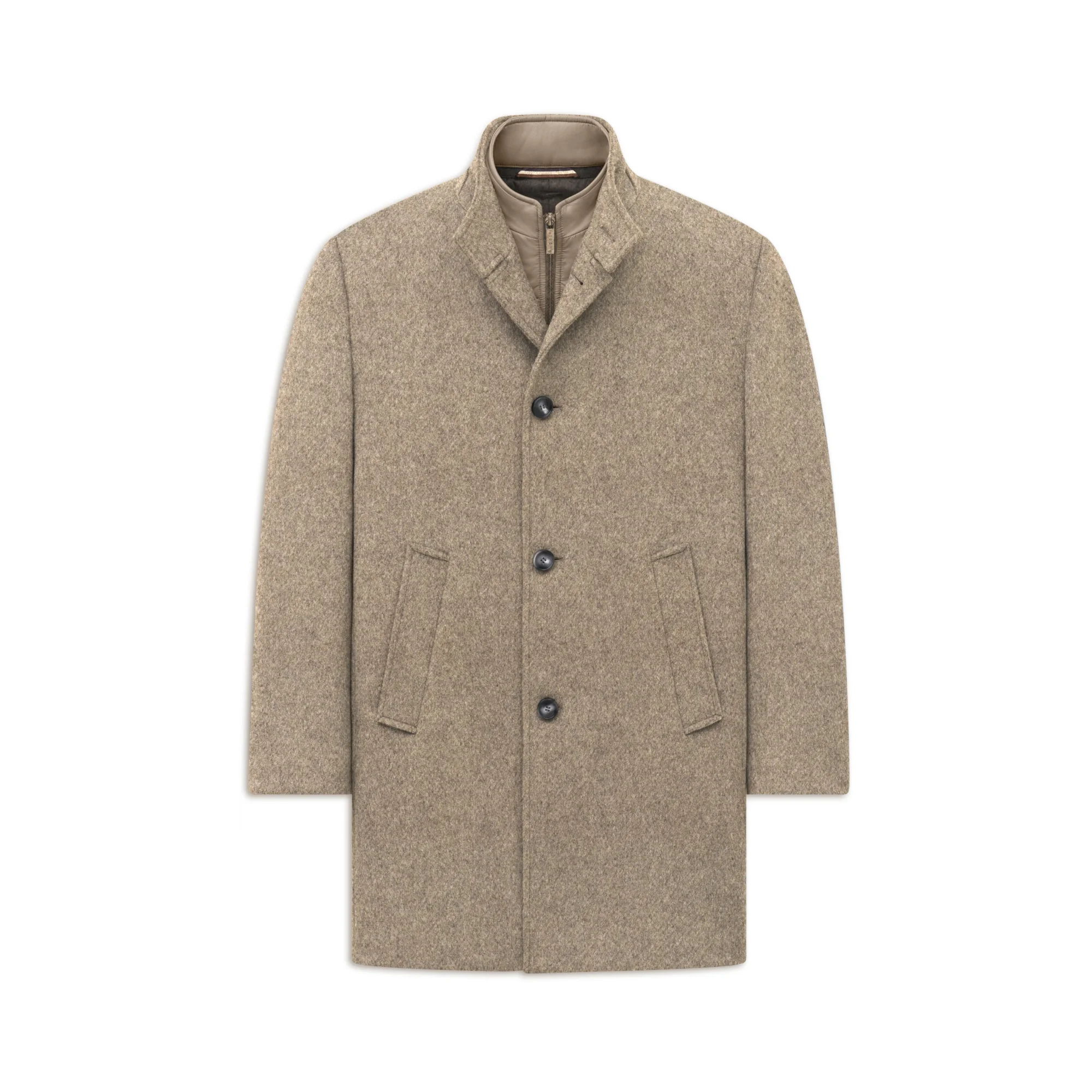 Bugatti - Wollmantel mit herausnehmbarem Westeneinsatz in Beige