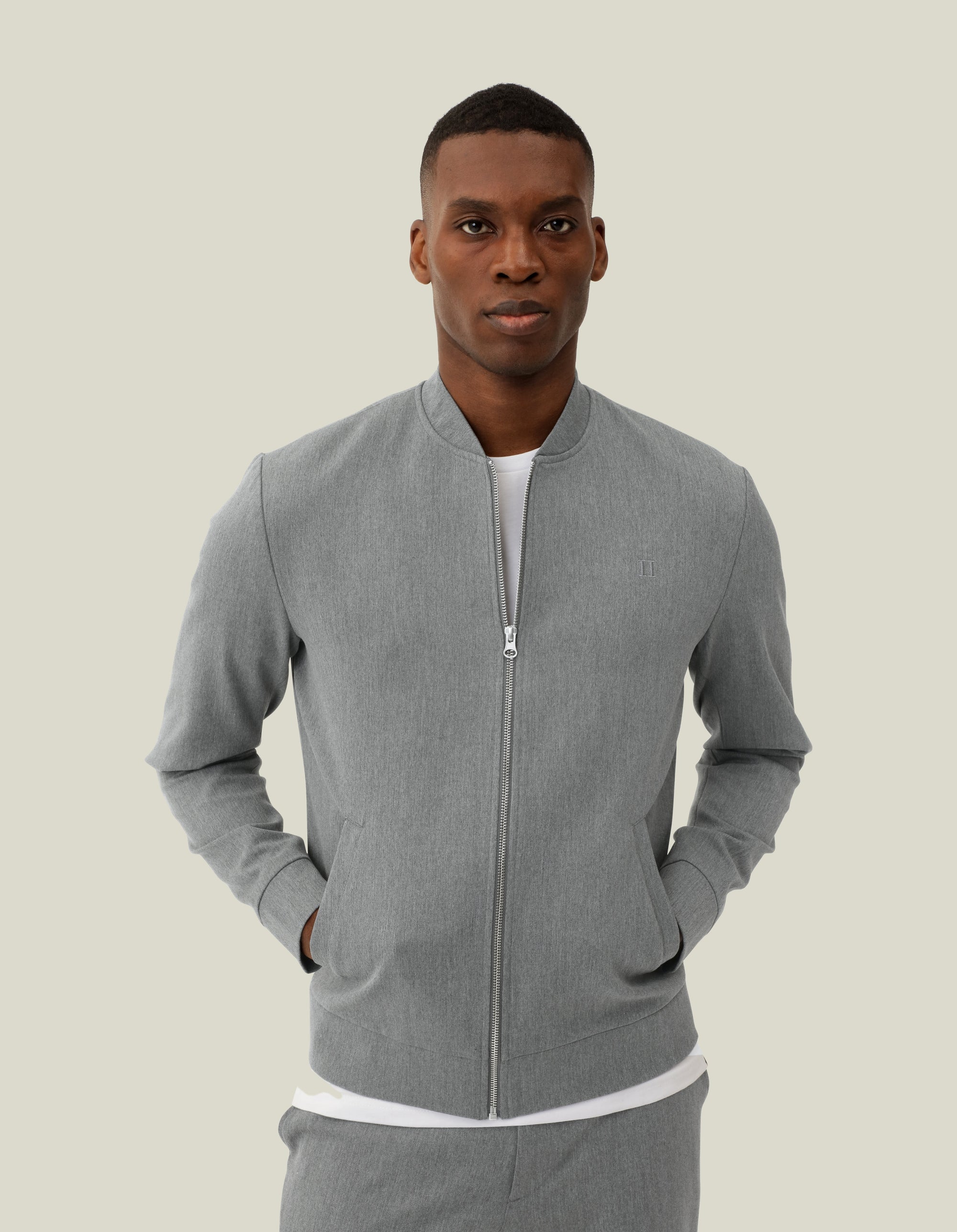 Les Deux - Leichter Blouson im Overshirt-Look für moderne Styles in Hellgrau