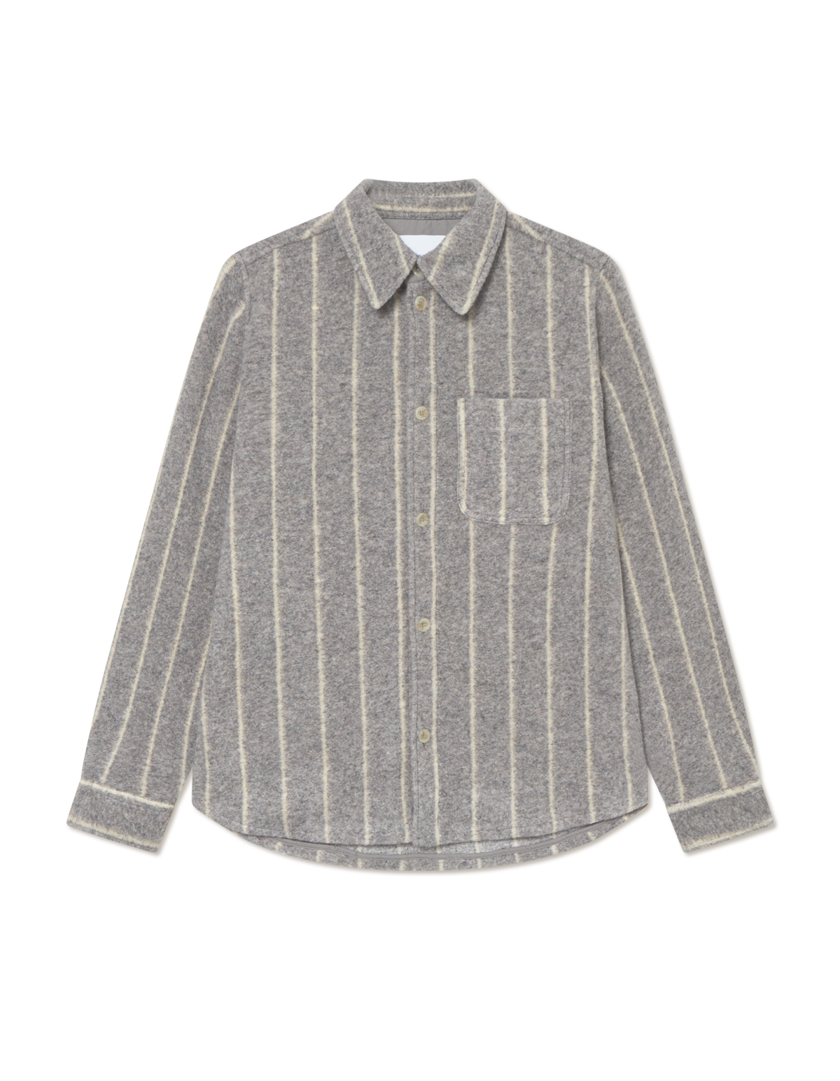 Les Deux - Bouclé Overshirt mit stilvollem Kreidestreifen - Lennon