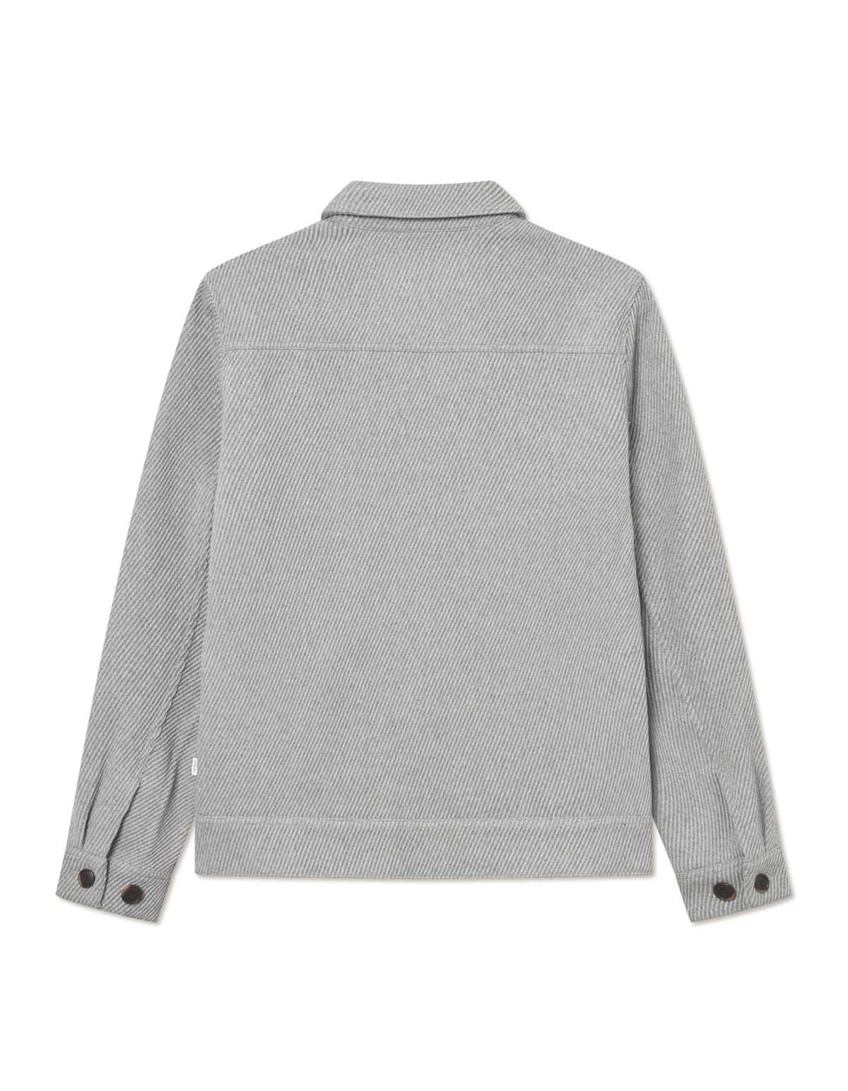 Les Deux - Hellgraues Overshirt in Fischgrät-Optik - Nash