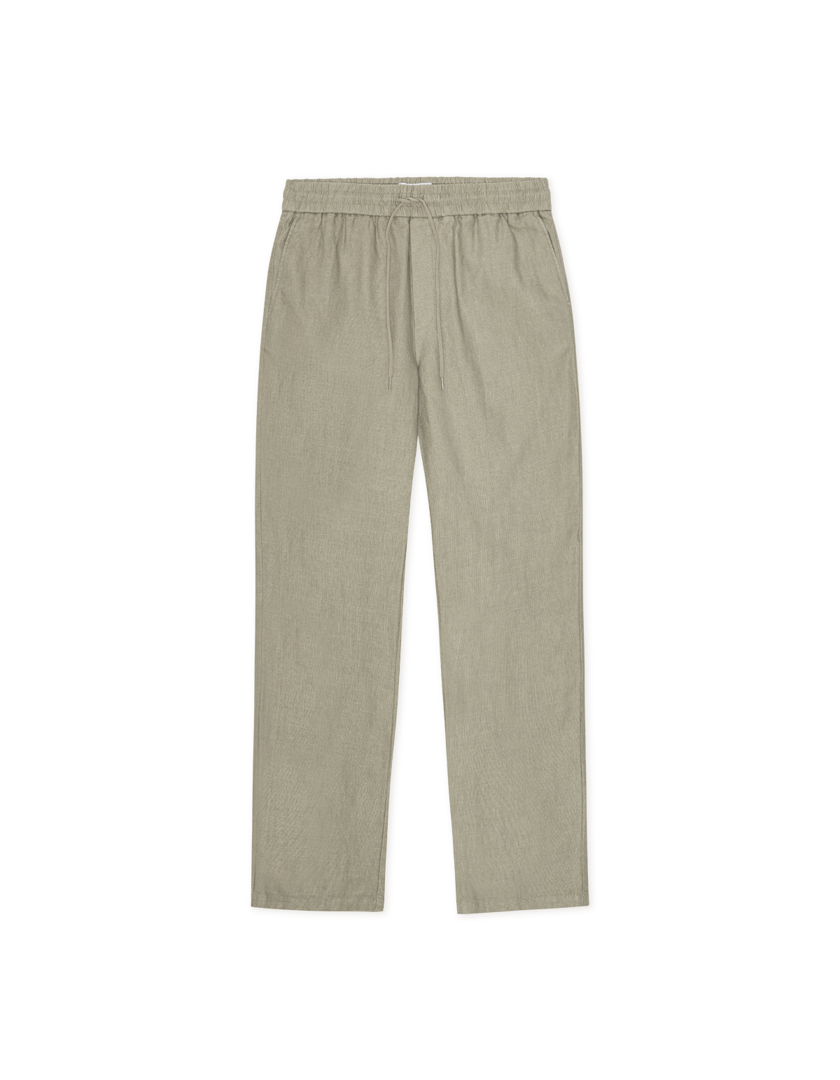 Les Deux - Stilvolle Leinenhose mit Tunnelzug in Oliv - Patrick