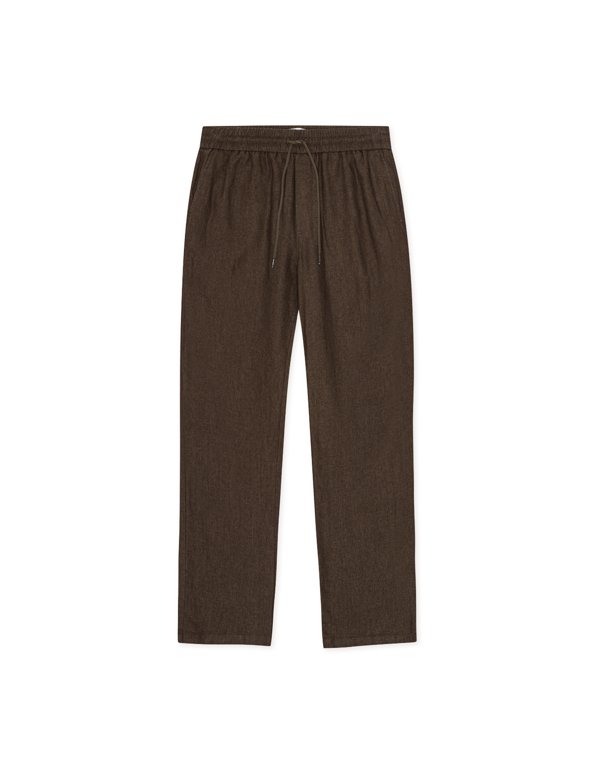 Les Deux - Stilvolle Leinenhose mit Tunnelzug in Braun - Patrick