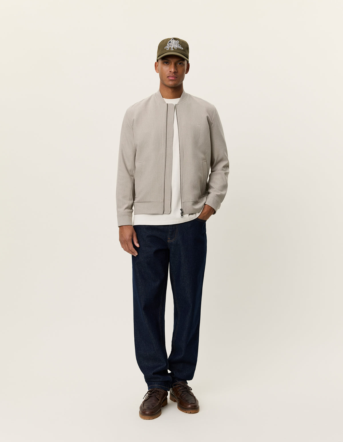 Les Deux - Zip-Overshirt in Sand - Como