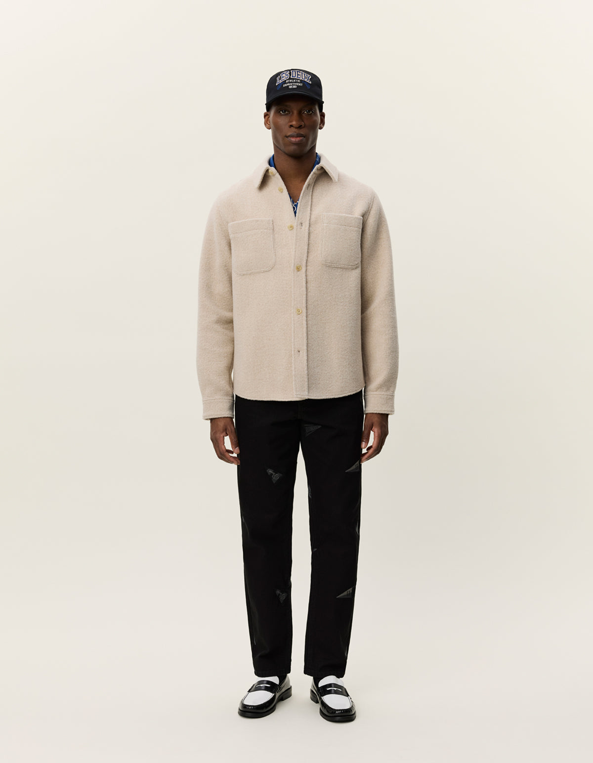Les Deux - Bouclé Overshirt in Hellbeige - Lennon
