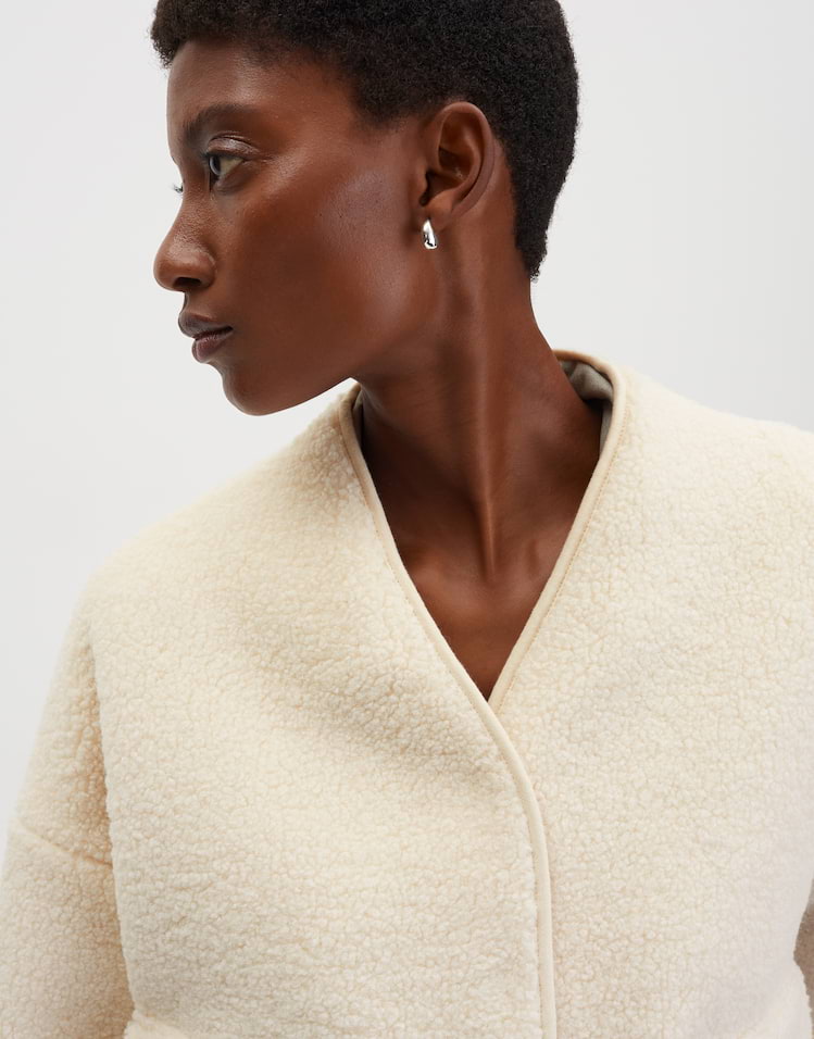 Someday -  Lockere Blousonjacke im Shearling Look - Uteddy