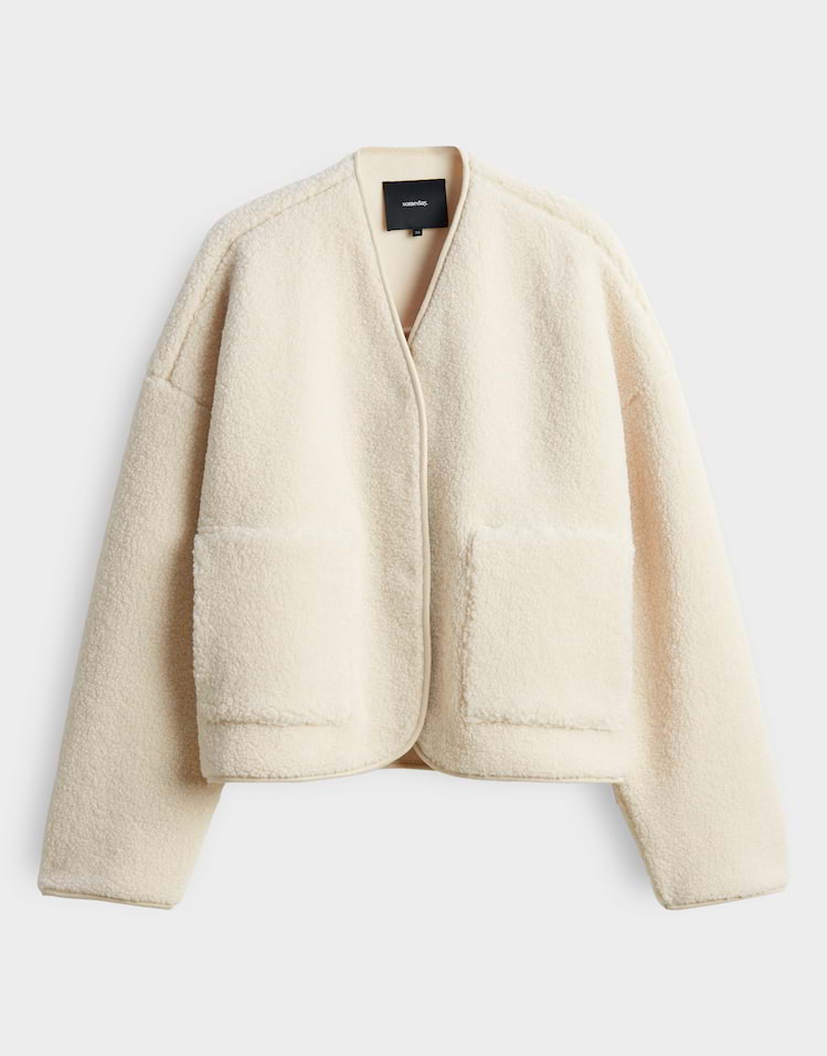 Someday -  Lockere Blousonjacke im Shearling Look - Uteddy