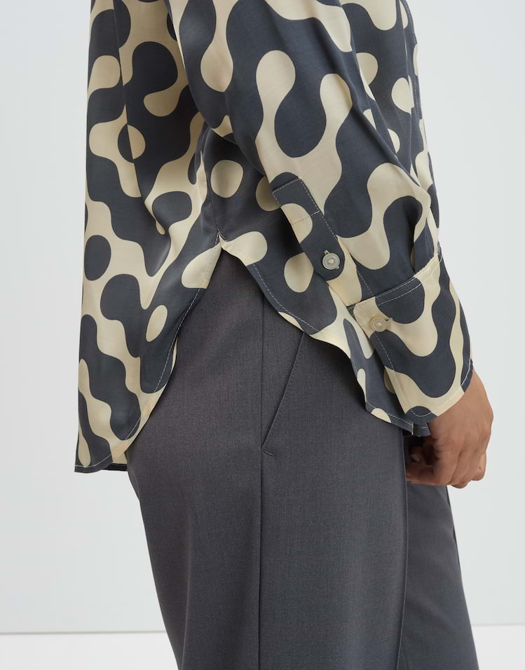 Someday - Satinbluse mit Allover Print - Zeventy