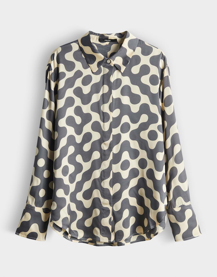 Someday - Satinbluse mit Allover Print - Zeventy