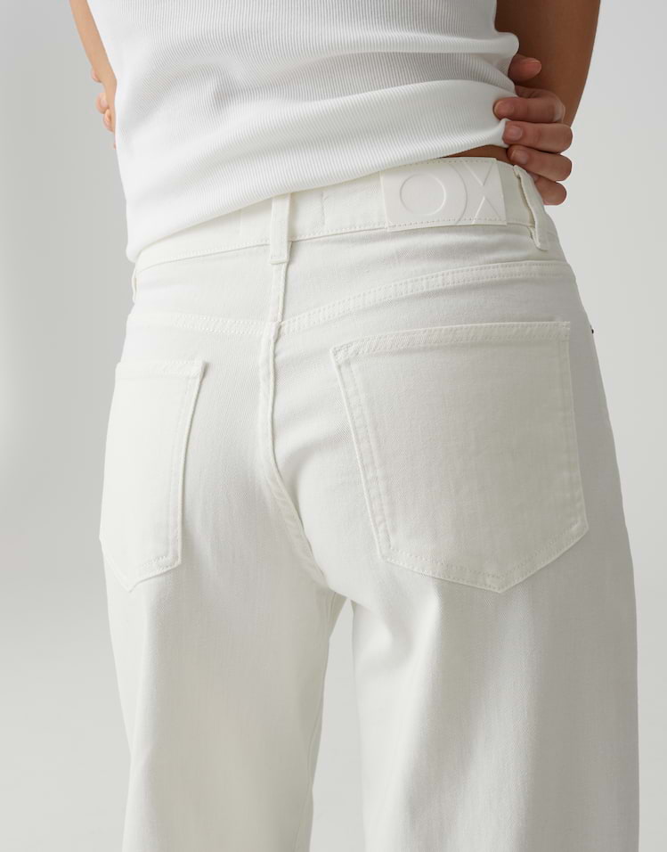 Opus - Barrel Jeans mit Powerstretch Mid Rise - Mari Clear