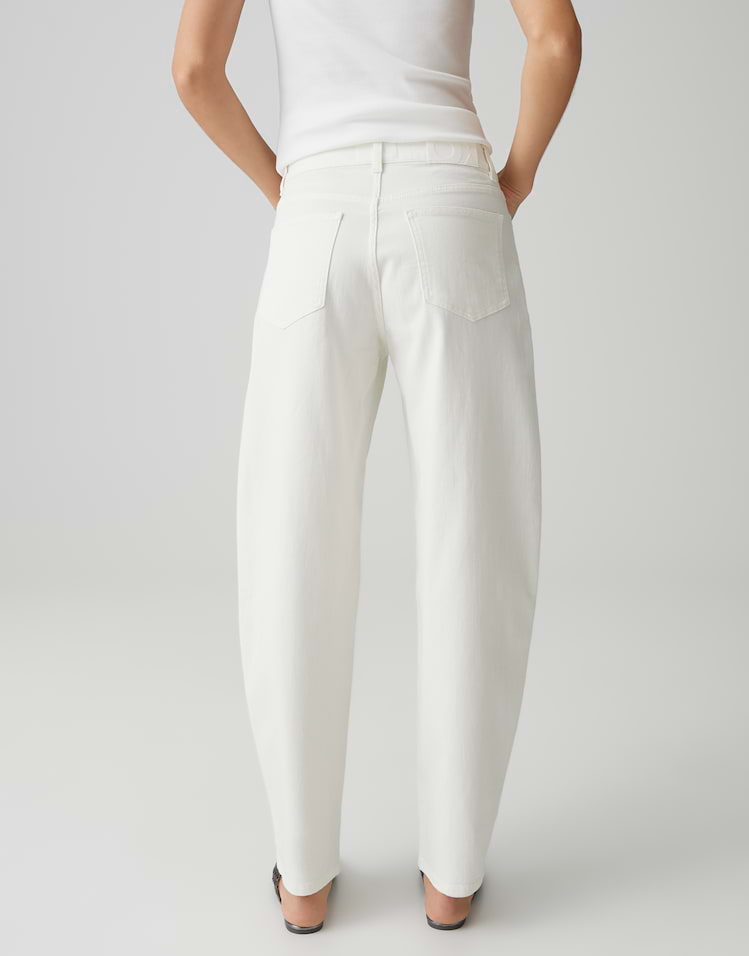 Opus - Barrel Jeans mit Powerstretch Mid Rise - Mari Clear