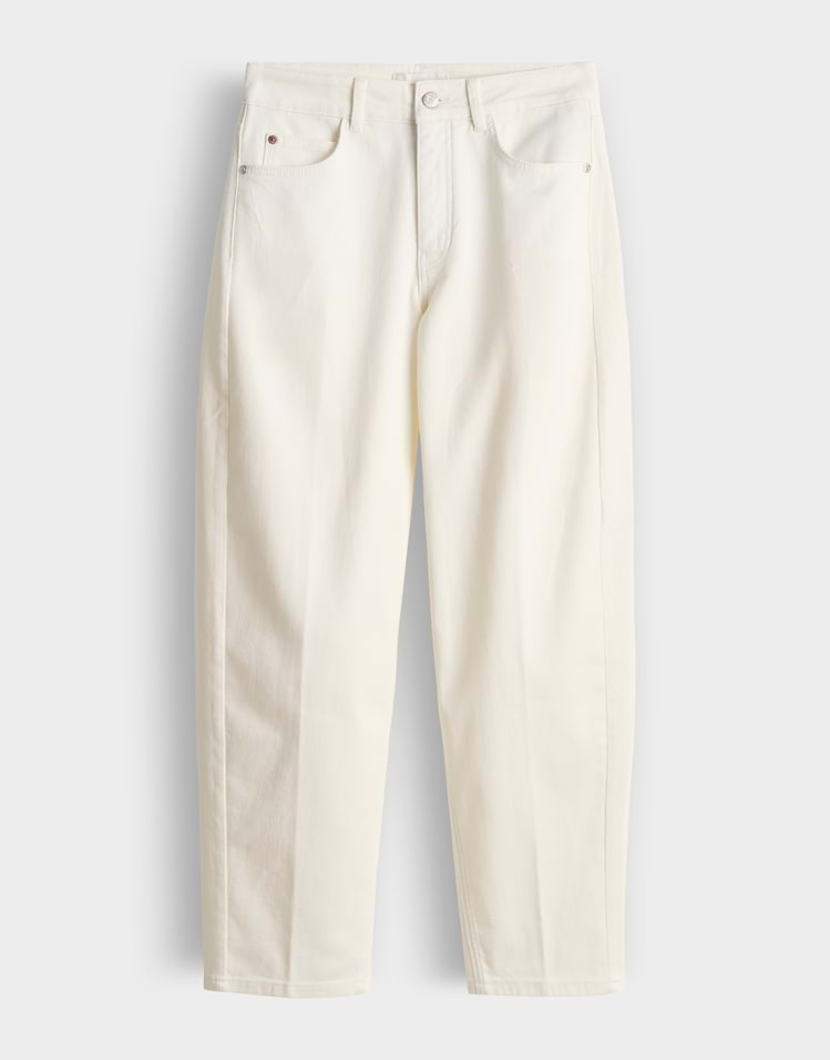 Opus - Barrel Jeans mit Powerstretch Mid Rise - Mari Clear
