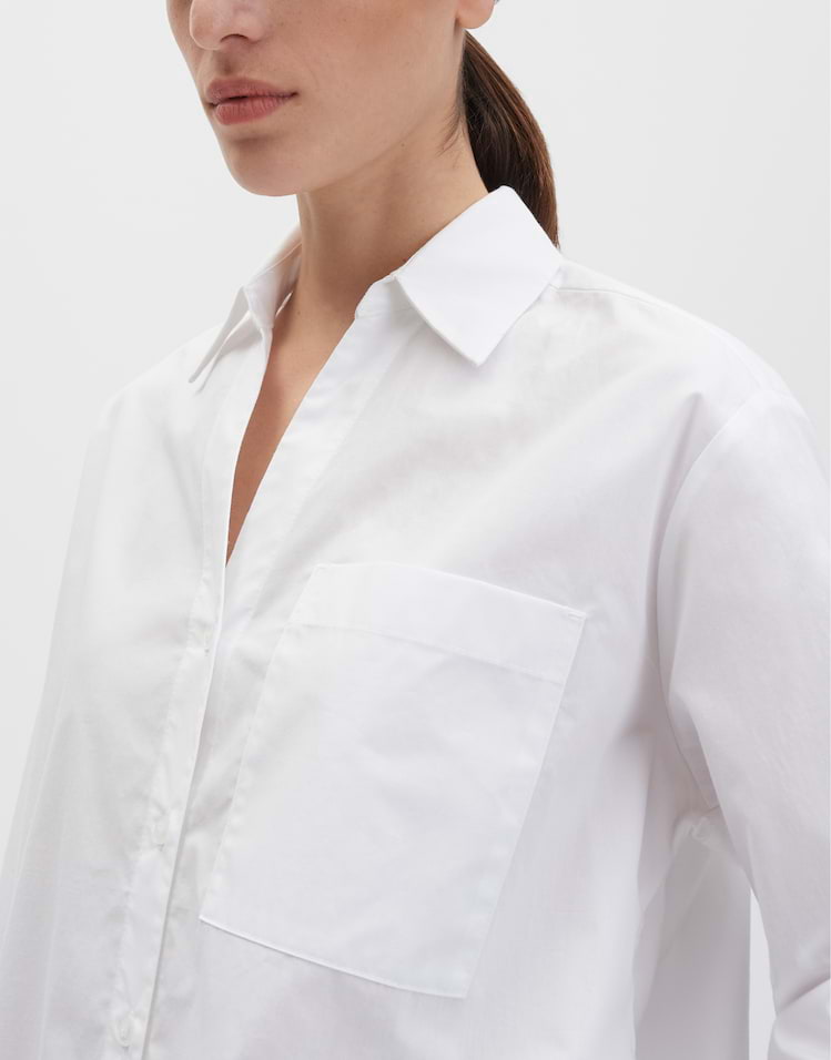 Someday - Hemdbluse aus nachhaltigem Baumwoll Popelin Loose Fit - Zamily