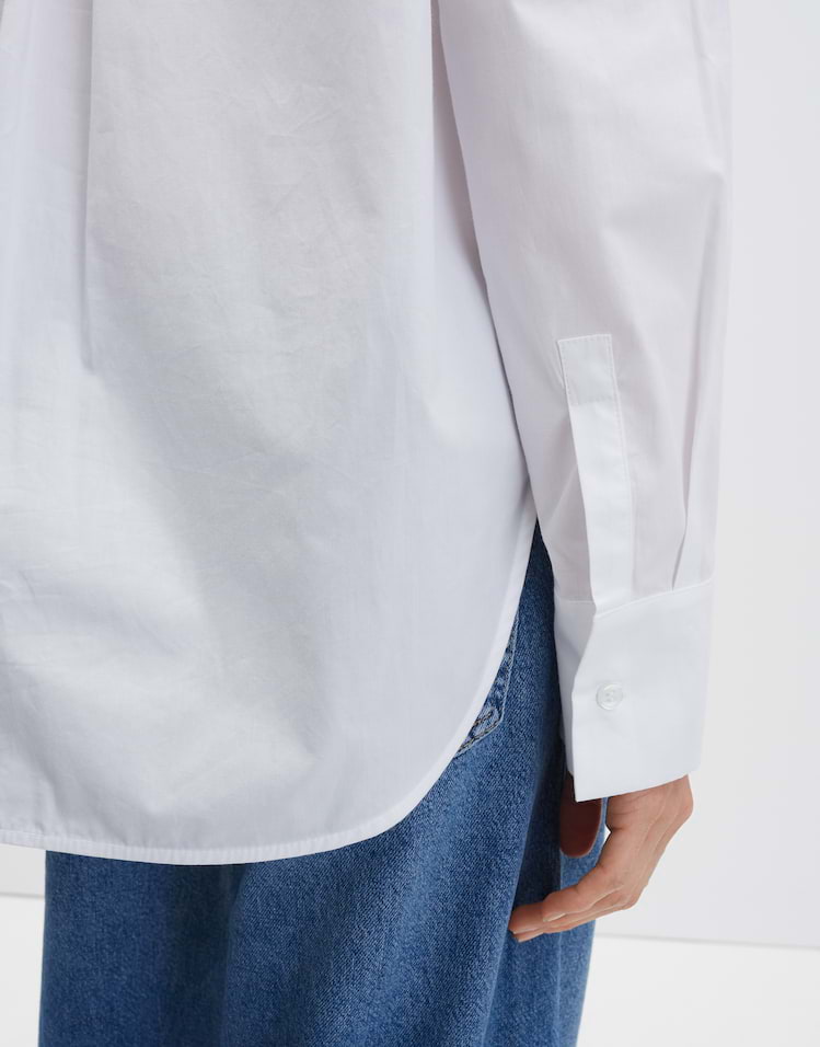 Someday - Hemdbluse aus nachhaltigem Baumwoll Popelin Loose Fit - Zamily