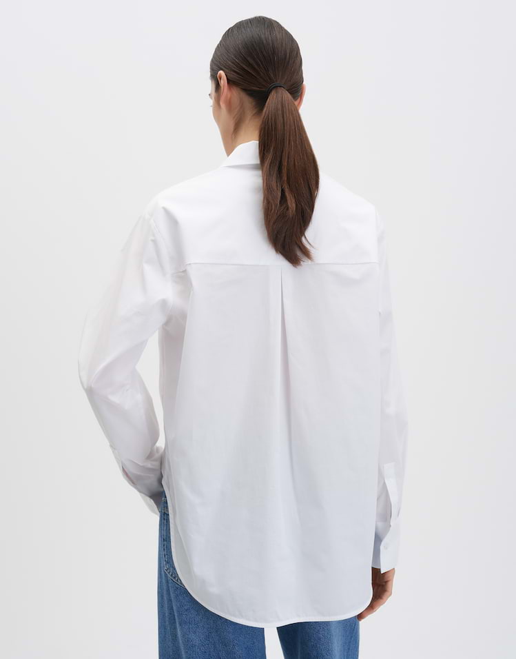 Someday - Hemdbluse aus nachhaltigem Baumwoll Popelin Loose Fit - Zamily