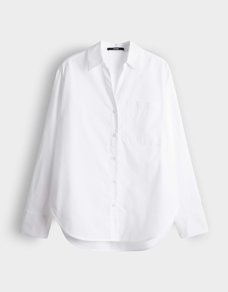 Someday - Hemdbluse aus nachhaltigem Baumwoll Popelin Loose Fit - Zamily