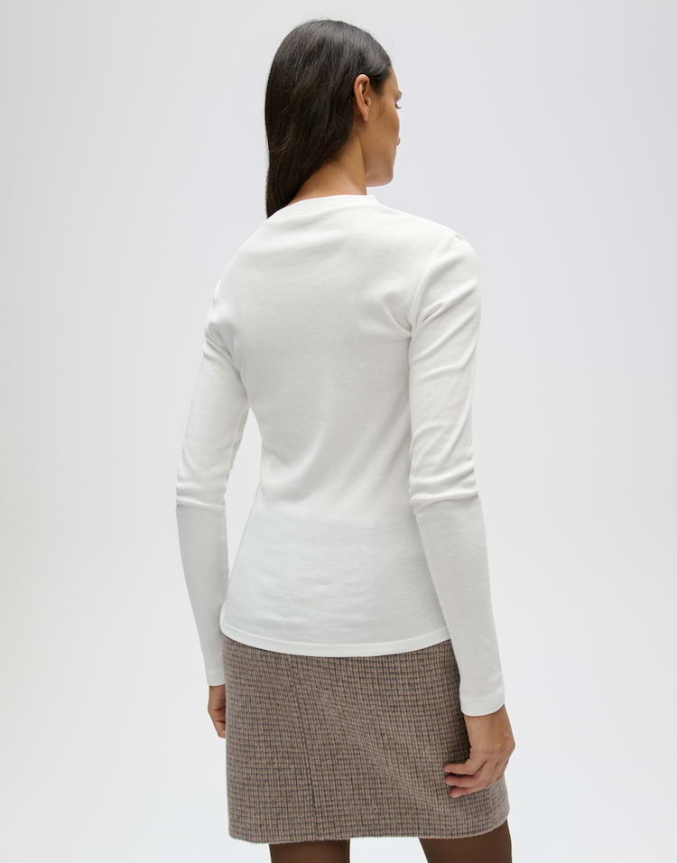 Opus - Slim Longsleeve aus Baumwoll-Model-Mix - Sylivia